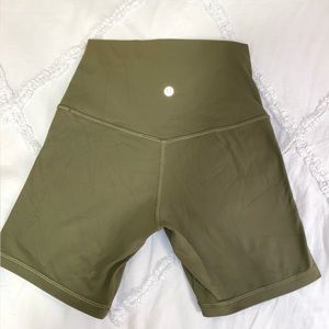 Lululemon align 6” biker short bronze green